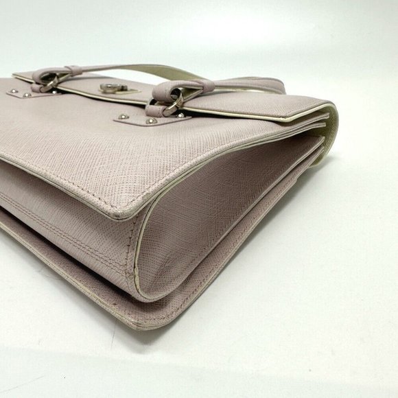 Salvatore Ferragamo Gancini Hand Bag Leather pink - Picture 8 of 14